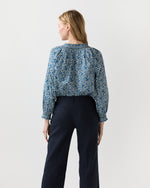 Load image into Gallery viewer, Christine Smocking Top in Blue Emma &amp; Georgina Liberty Fabric
