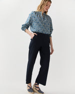 Load image into Gallery viewer, Christine Smocking Top in Blue Emma &amp; Georgina Liberty Fabric
