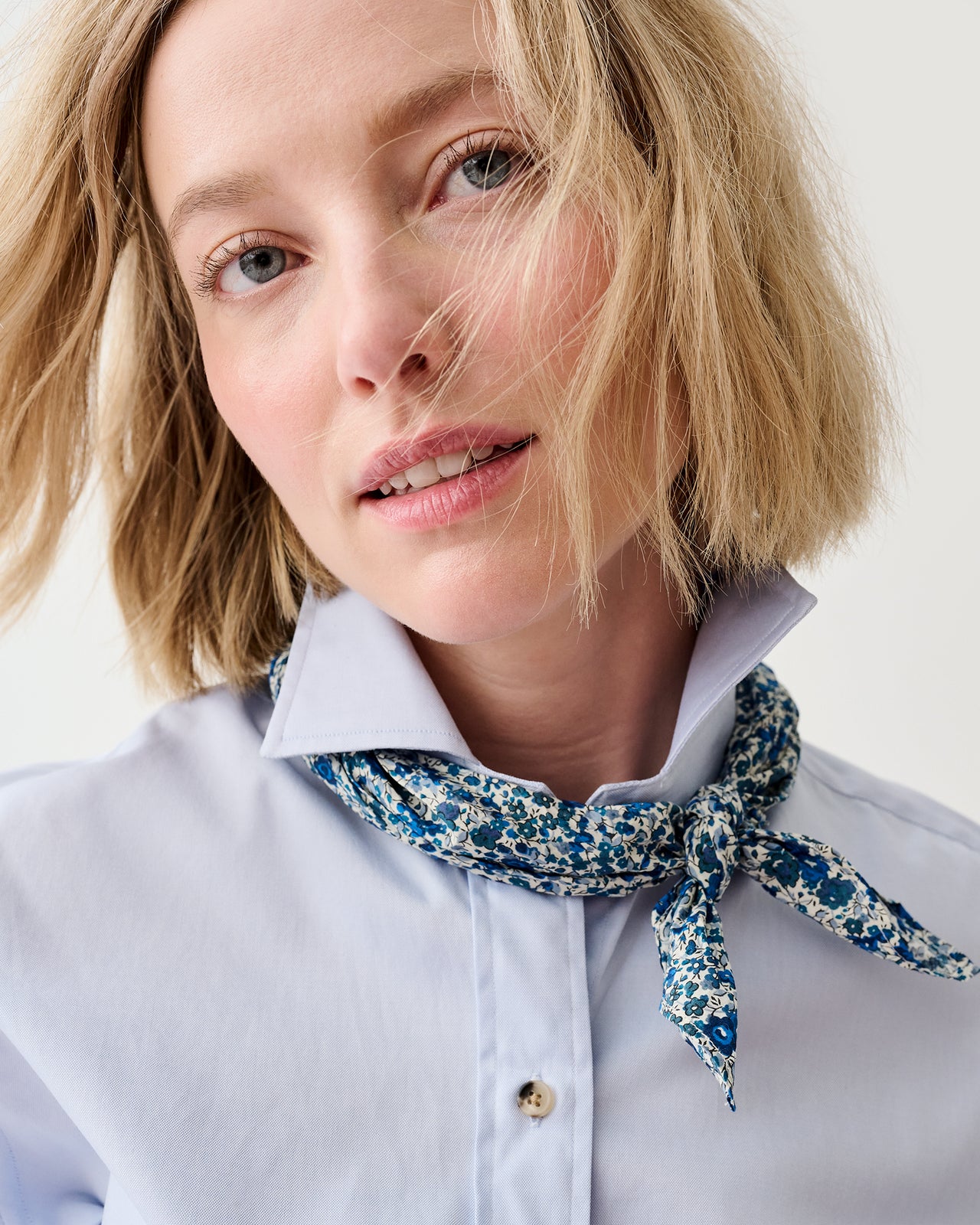 Anyway Scarf in Blue Emma & Georgina Liberty Fabric