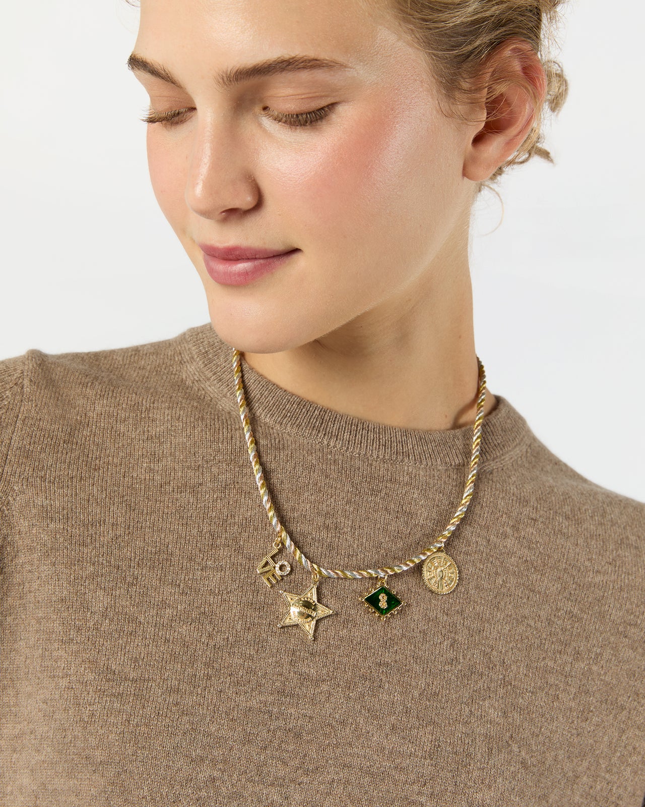 Medal Necklace in Gold