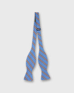 Load image into Gallery viewer, Silk Bow Tie in Cobalt/Mahogany Queens Stripe
