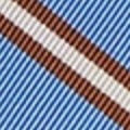 Silk Bow Tie in Cobalt/Mahogany Queens Stripe