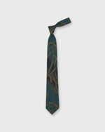 Load image into Gallery viewer, Silk Print Tie in Green/Brown Equestrian

