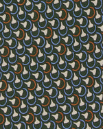 Load image into Gallery viewer, Silk Print Tie in Green/Sky/Orange Deco
