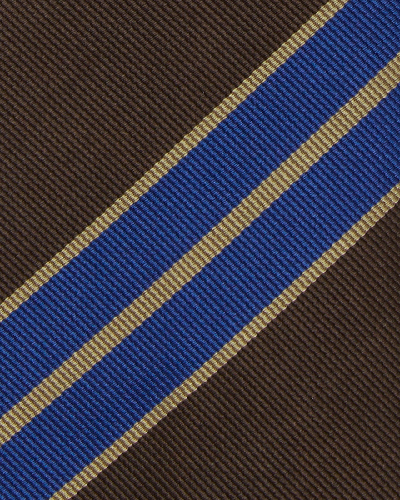 Silk Woven Tie in Brown/Purple/Khaki Stripe