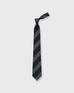 Load image into Gallery viewer, Silk Woven Tie in Navy/Dusty Blue/Orange Stripe
