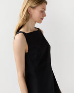 Load image into Gallery viewer, Rosalind Dress in Black Cotton/Nylon Poplin
