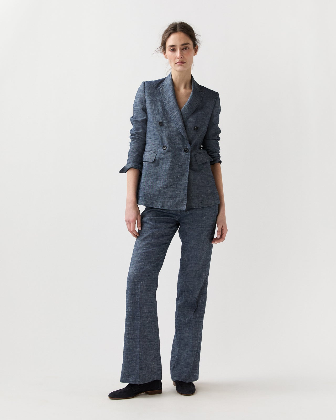 Concetta Jacket in Indigo Cotolino Chambray