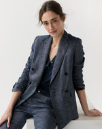 Load image into Gallery viewer, Concetta Jacket in Indigo Cotolino Chambray
