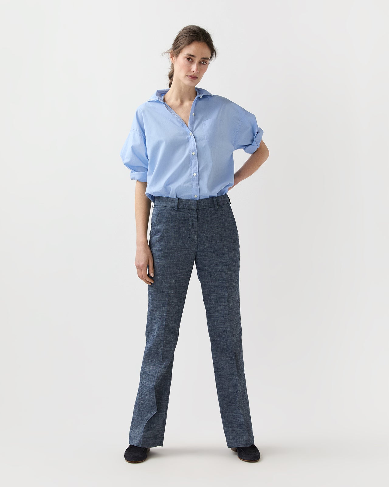 Lane Pant in Indigo Cotolino Chambray