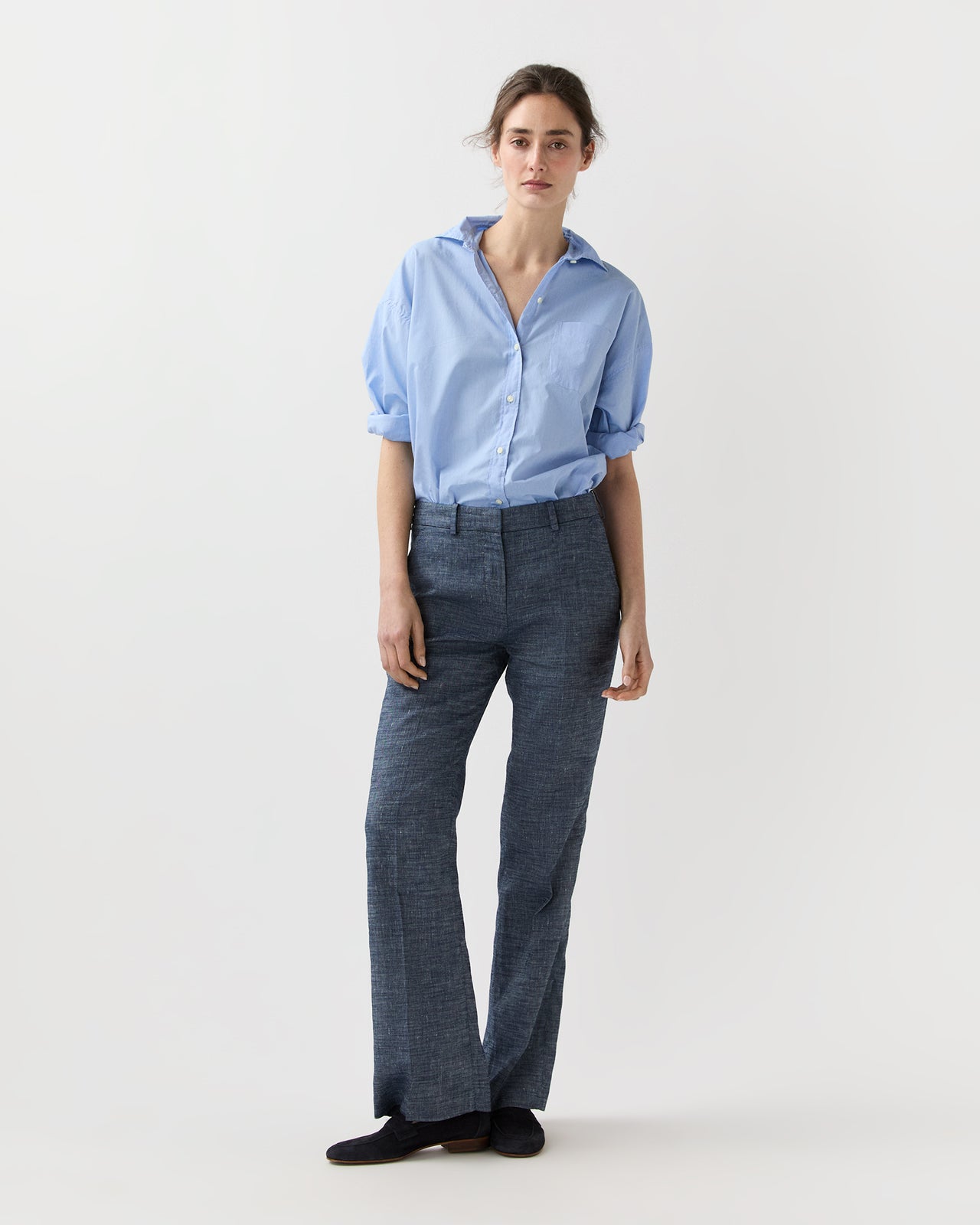 Lane Pant in Indigo Cotolino Chambray