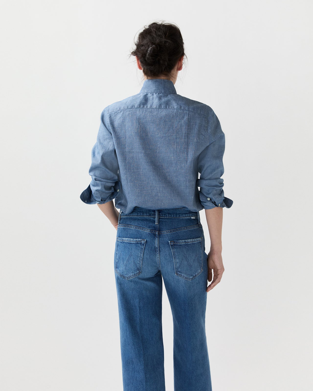 Mel Shirt in Extra Light Washed Cotolino Chambray