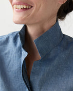 Load image into Gallery viewer, Mel Shirt in Extra Light Washed Cotolino Chambray
