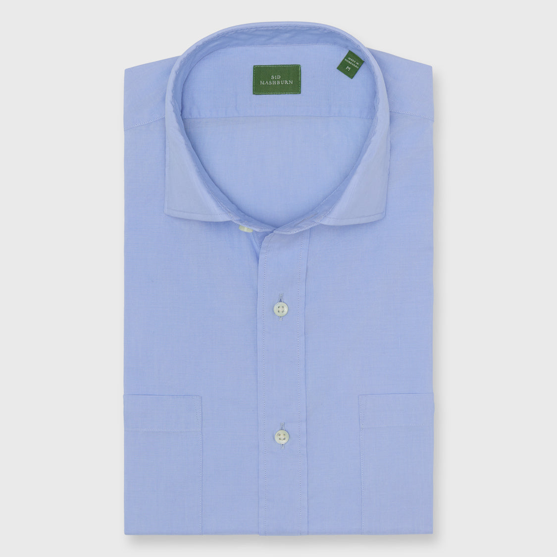 Made-to-Measure Shirt in Blue Cotolino