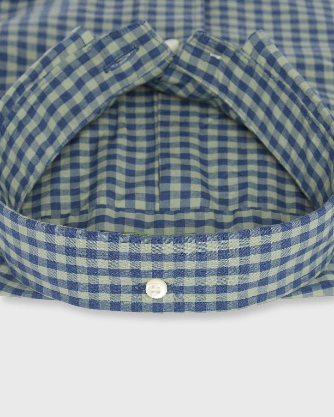 Button-Down Sport Shirt in Lovat/Heather Blue Gingham