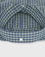 Load image into Gallery viewer, Button-Down Sport Shirt in Lovat/Heather Blue Gingham
