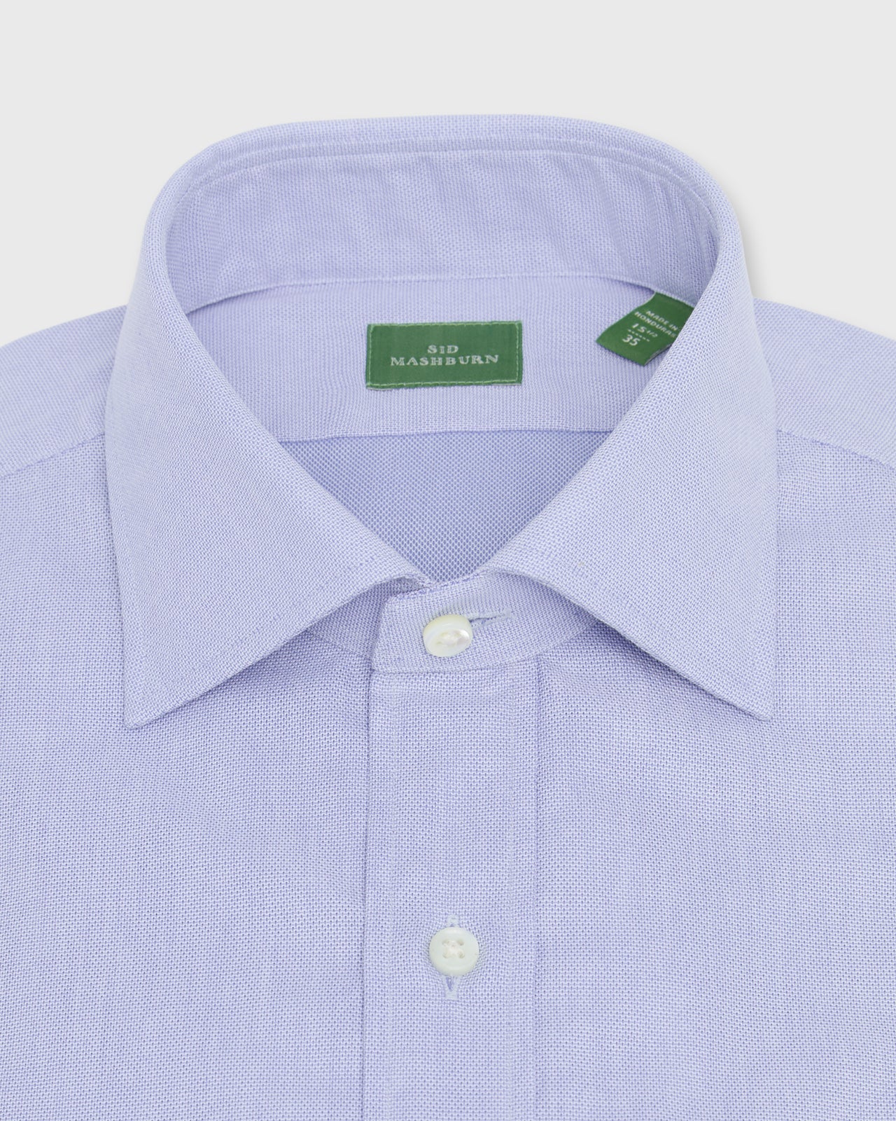 Spread Collar Dress Shirt in Blue Micro Cellulare