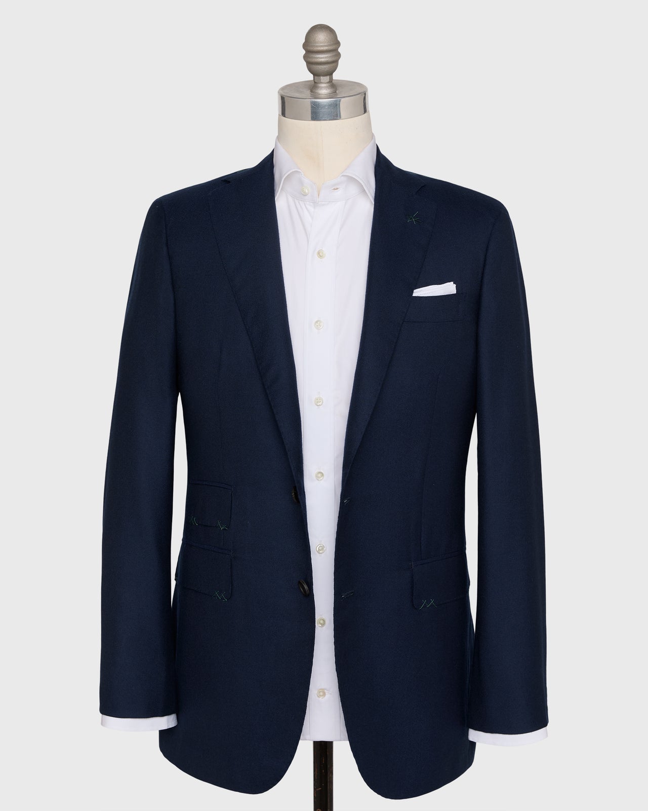 Kincaid No. 4 Jacket in Blue Cashmere Plainweave
