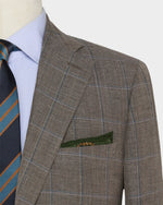 Load image into Gallery viewer, Virgil No. 3 Suit in Mocha/Blue/Bone Windowpane Plainweave
