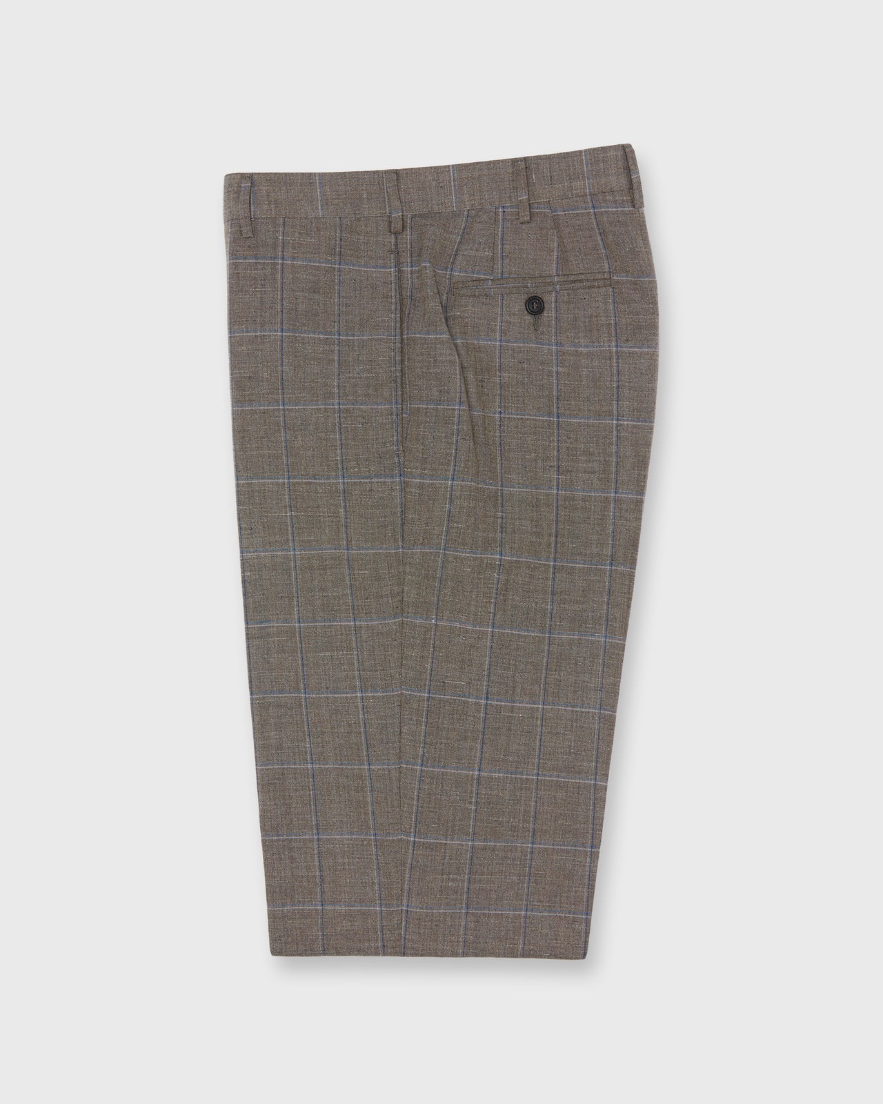 Virgil No. 3 Suit in Mocha/Blue/Bone Windowpane Plainweave