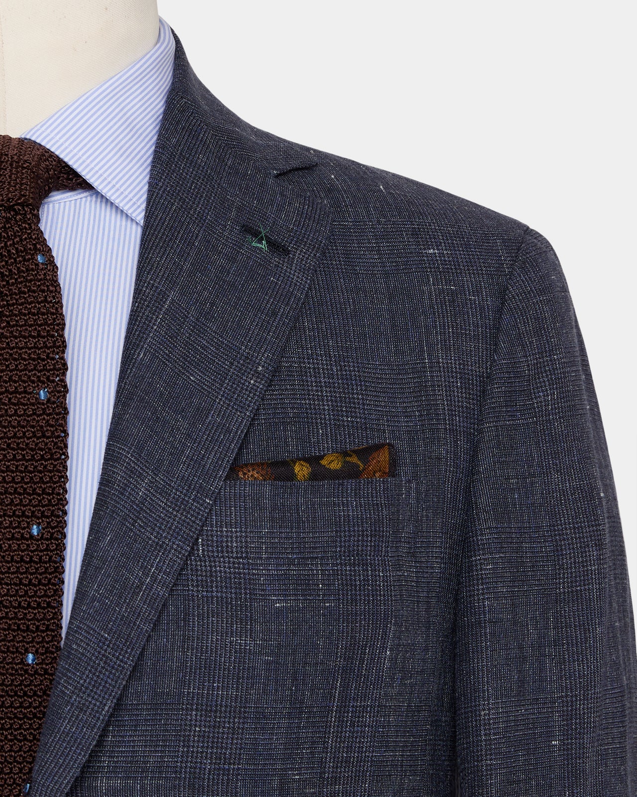 Virgil No. 4 Suit in Char Navy Glen Plaid Tropical Wool