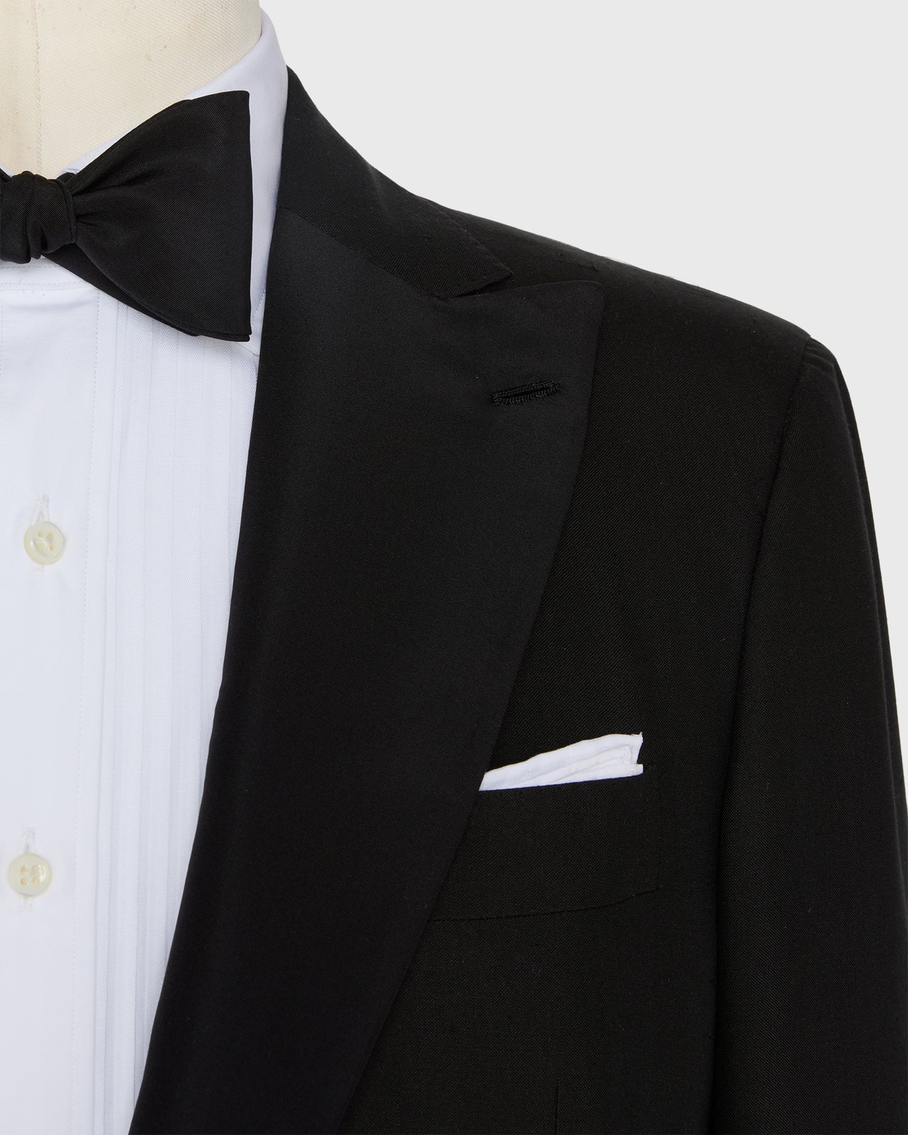 Kincaid No. 3 Tuxedo in Black Dupioni Silk Plainweave