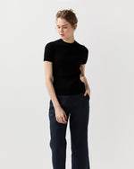 Load image into Gallery viewer, Nia Tee in Black Cotton
