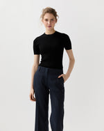 Load image into Gallery viewer, Nia Tee in Black Cotton
