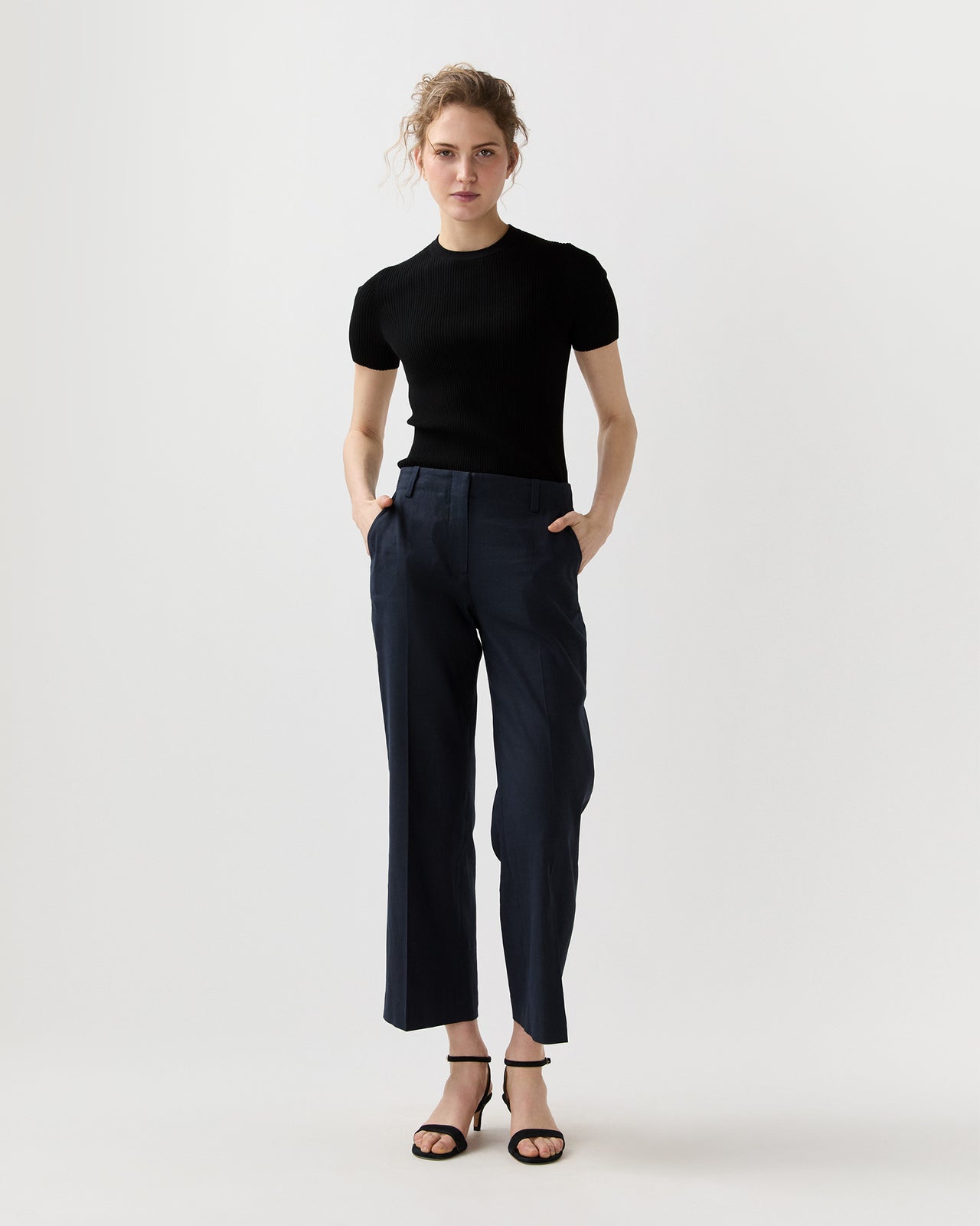 Nia Tee in Black Cotton