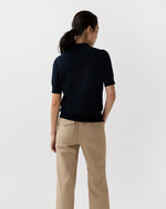 Load image into Gallery viewer, Tasha Polo in Navy Ice Cotton
