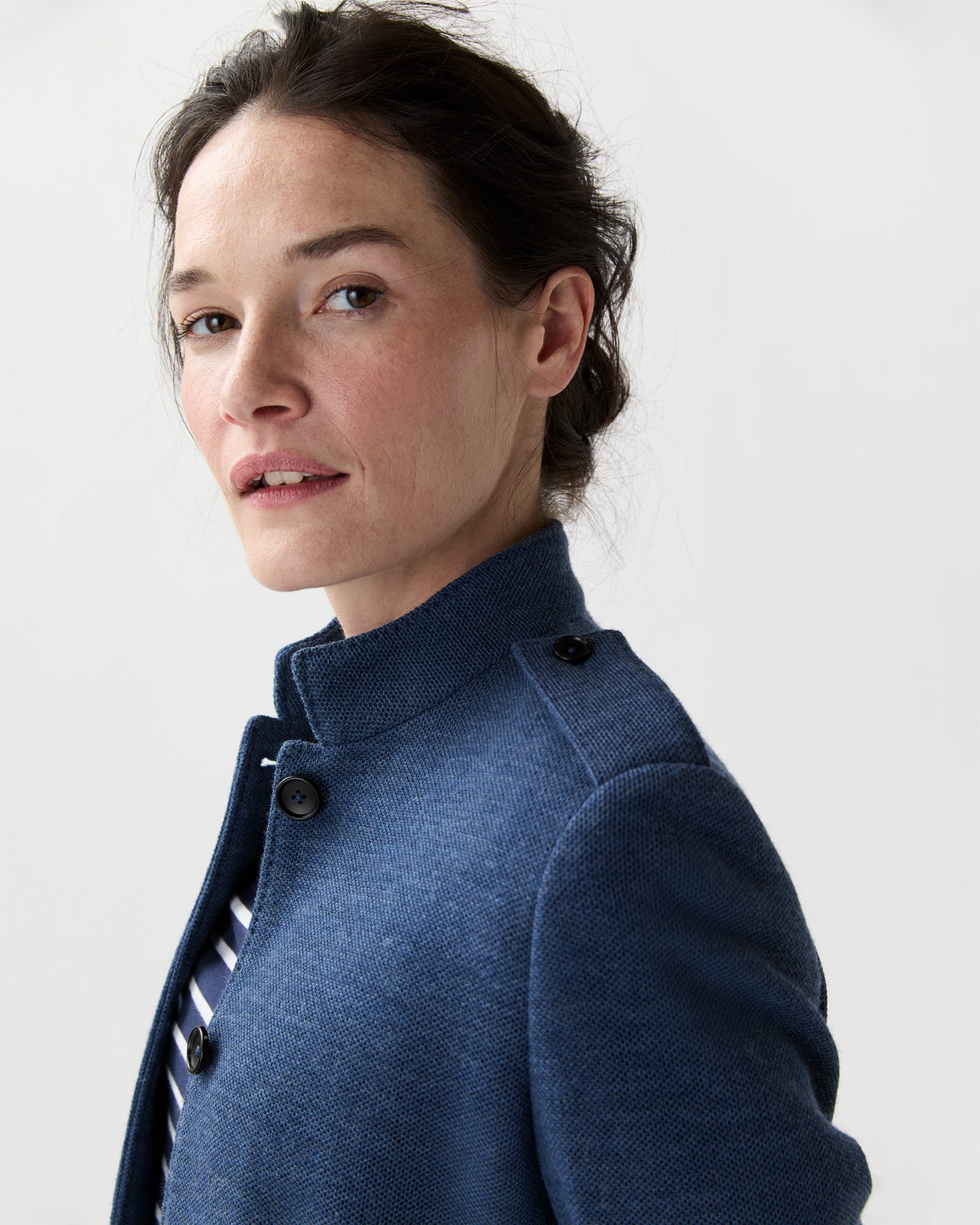 Marguerite Jacket in Airforce Blue Knit
