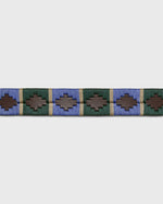 Load image into Gallery viewer, 1 1/8" Polo Belt in Green/Lavender/Khaki Chocolate Brown Leather
