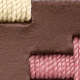 1 1/8" Polo Belt in Pink/Bone/Green Medium Brown Leather