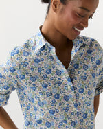 Load image into Gallery viewer, Tomboy Popover Shirt in Blue/Multi Felicite Liberty Fabric
