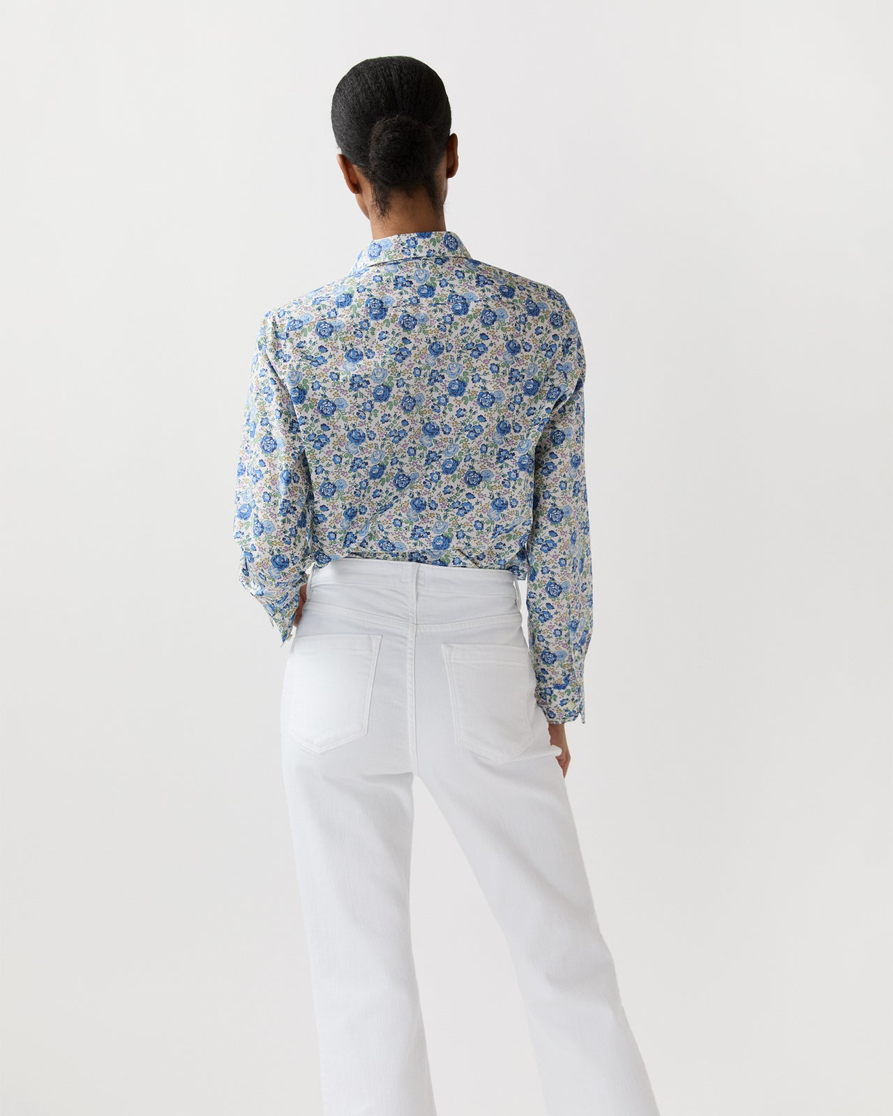 Tomboy Popover Shirt in Blue/Multi Felicite Liberty Fabric