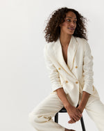 Load image into Gallery viewer, Concetta Jacket in Ivory Stretch Linen Twill
