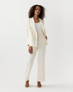 Load image into Gallery viewer, Billie Pant in Ivory Stretch Linen Twill
