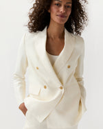 Load image into Gallery viewer, Concetta Jacket in Ivory Stretch Linen Twill
