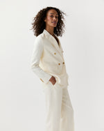 Load image into Gallery viewer, Concetta Jacket in Ivory Stretch Linen Twill
