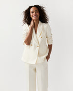 Load image into Gallery viewer, Concetta Jacket in Ivory Stretch Linen Twill
