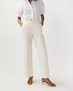 Load image into Gallery viewer, Billie Pant in Ivory Stretch Linen Twill
