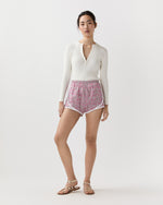 Load image into Gallery viewer, Track Short in Pink Wiltshire Bud Liberty Fabric
