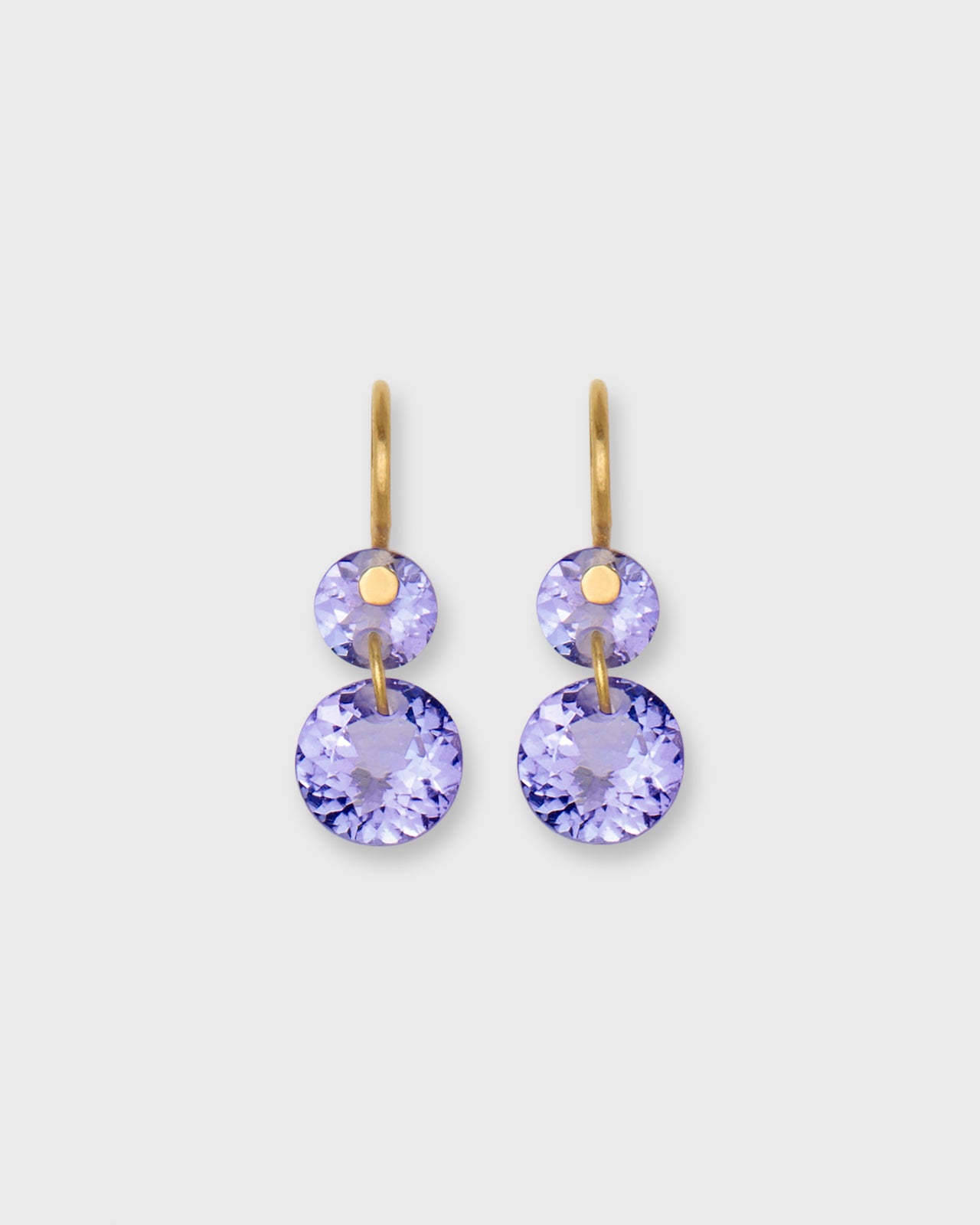 Extra Extra Small Incandescence Hook Earrings in Tanzanite