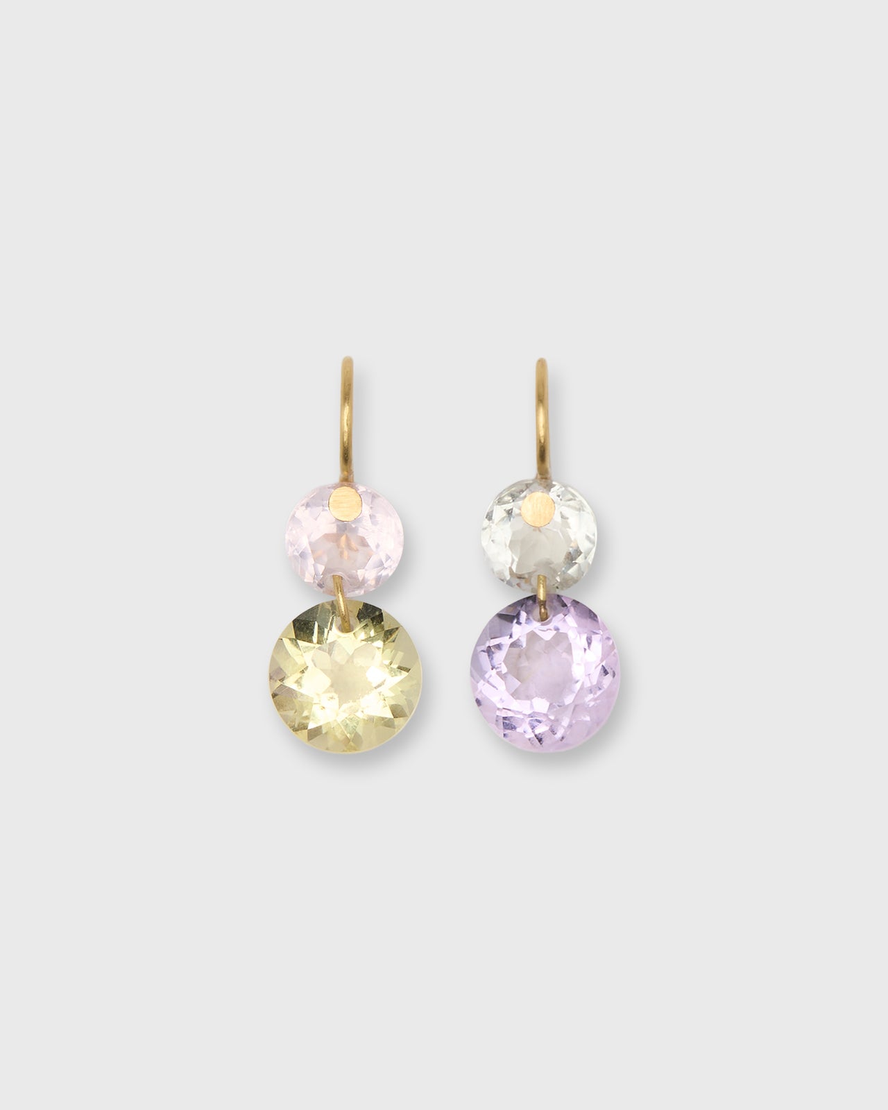 Extra Small Gem Incandescence Earrings in Pastel Multicolored