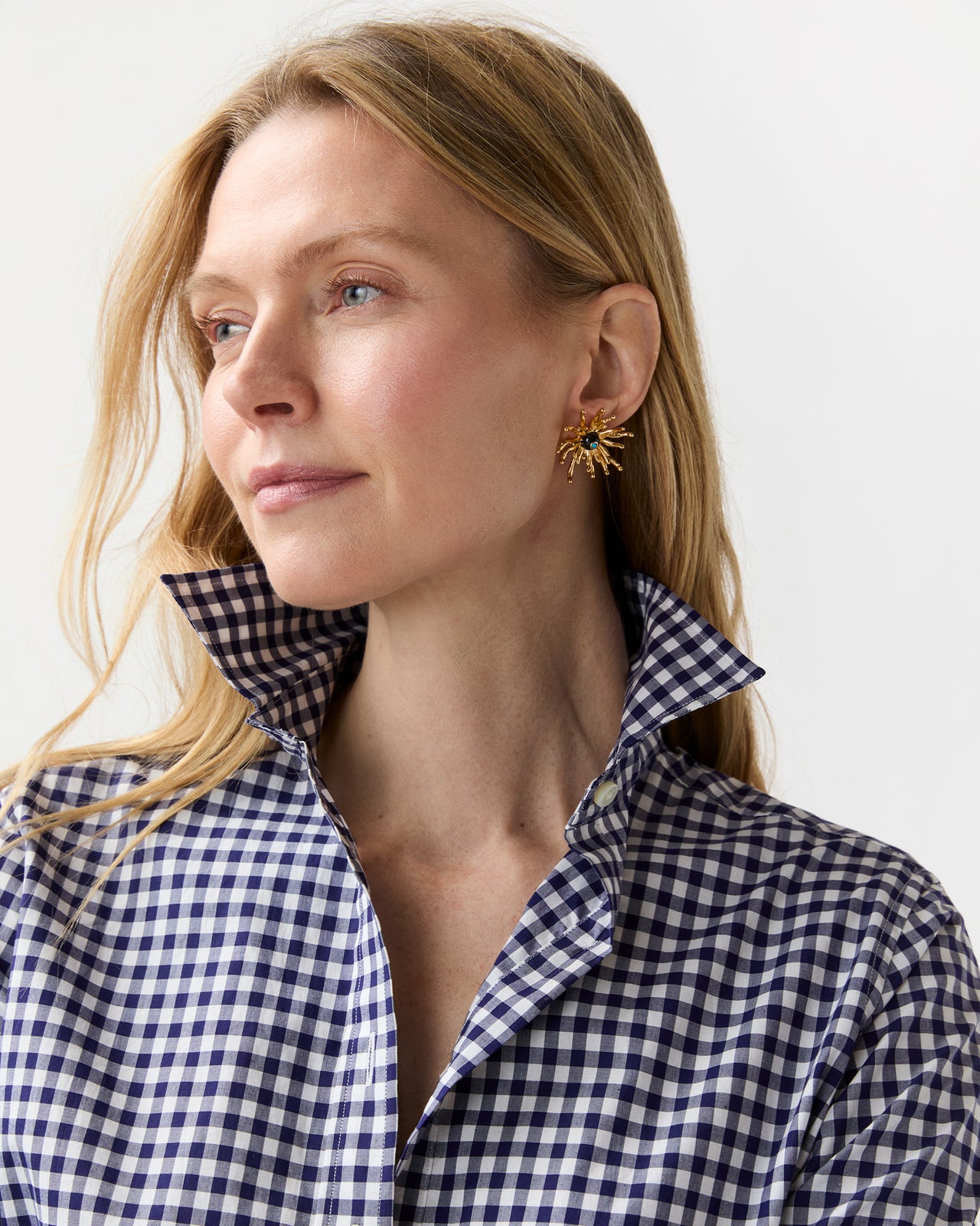 Cactus Flower Studs in Gold
