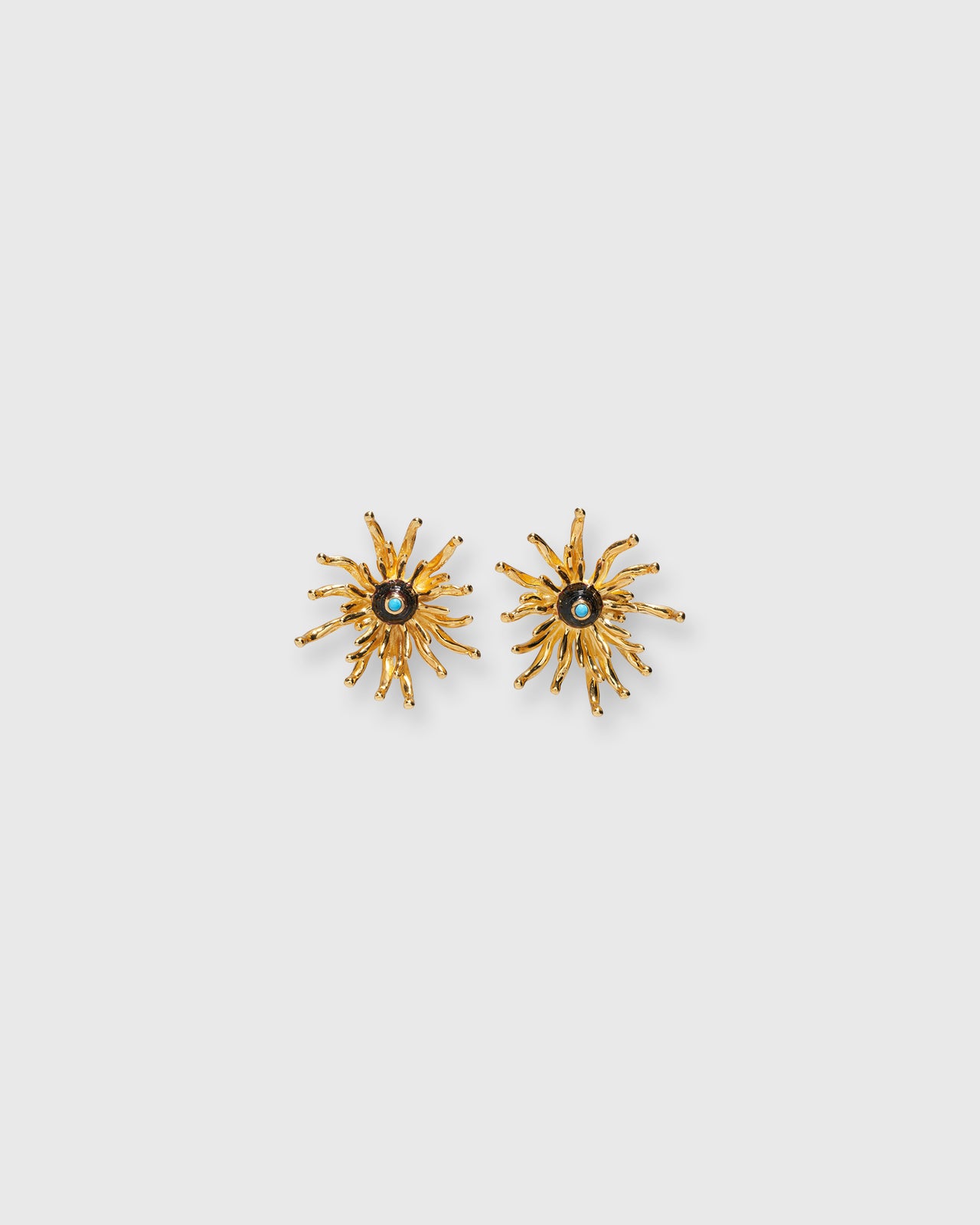 Cactus Flower Studs in Gold