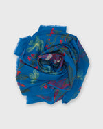 Load image into Gallery viewer, Imperial Bouquet Scarf in Mediterranean Blue
