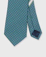 Load image into Gallery viewer, Silk Print Tie in Green Tennis
