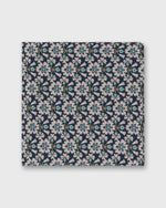 Load image into Gallery viewer, Hand-Rolled Cotton Pocket Square in Pacific/Pink/Aegean Macsen Liberty Fabric
