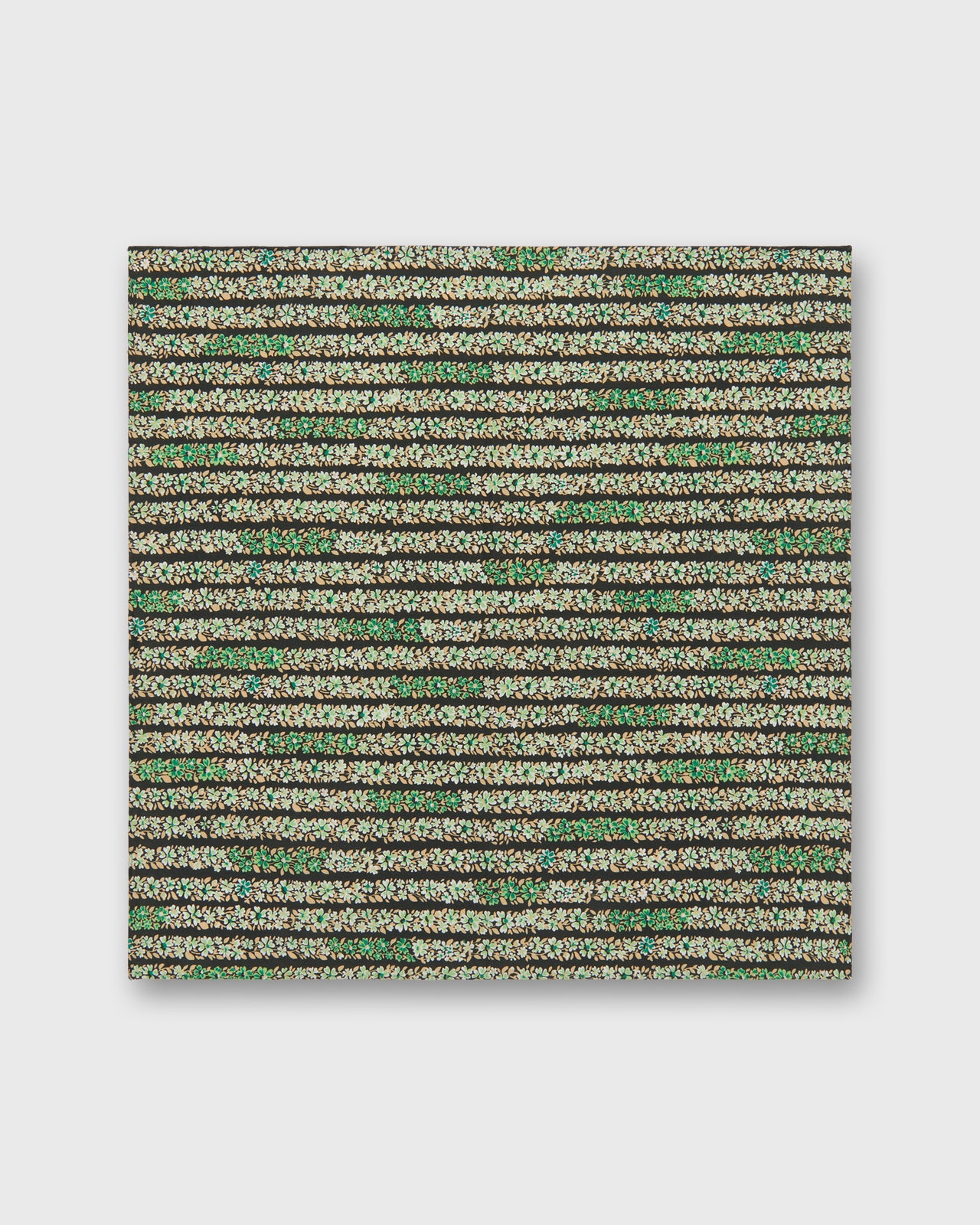 Hand-Rolled Cotton Pocket Square in Sun/Multi Bouquet Printed Poplin